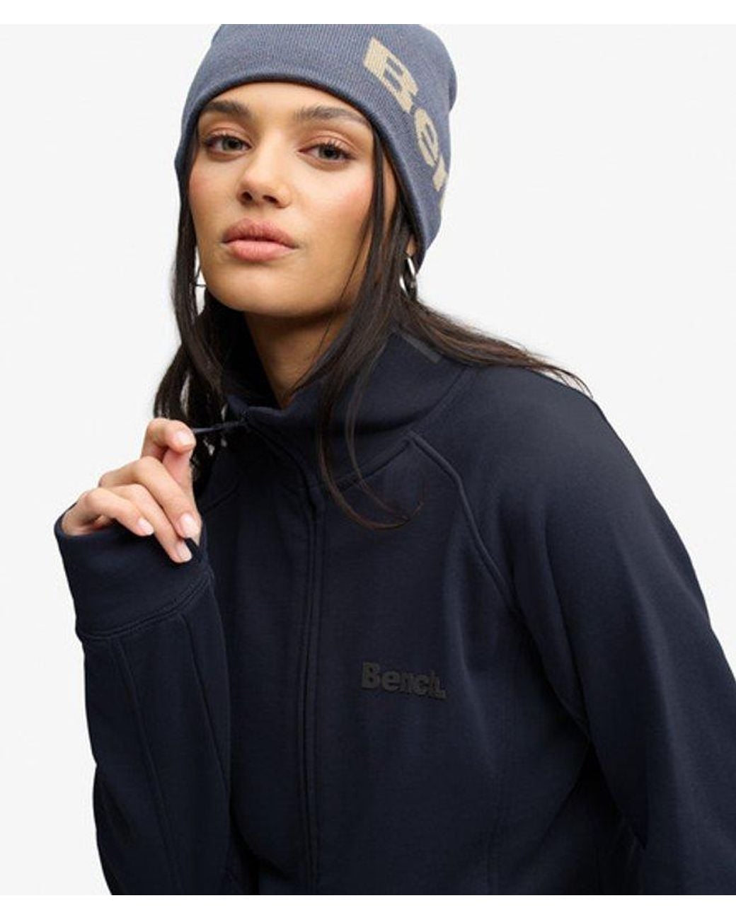 Superdry Blue Bench X & Co Bench High Neck Sweat Track Top