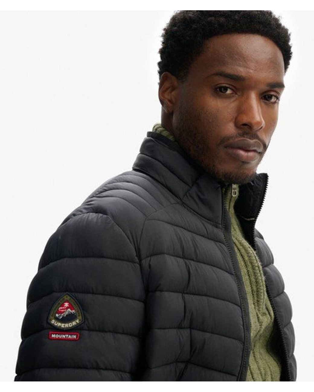 Superdry Black Fuji Lite Padded Jacket for men