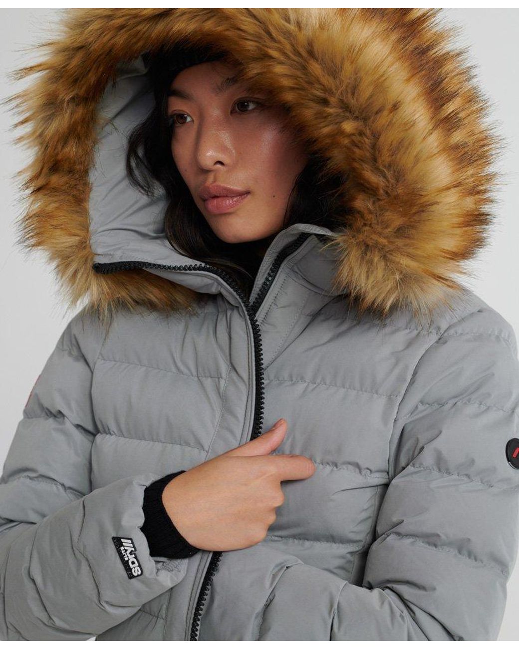 superdry new arctic long puffer coat