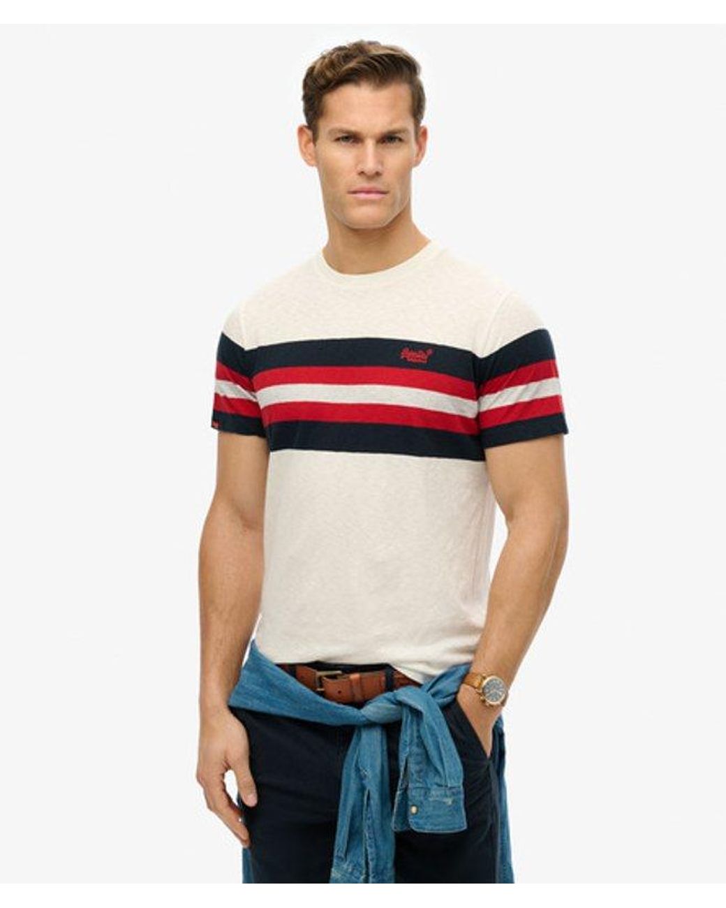 Superdry White & Co Essentials Stripe T-shirt for men