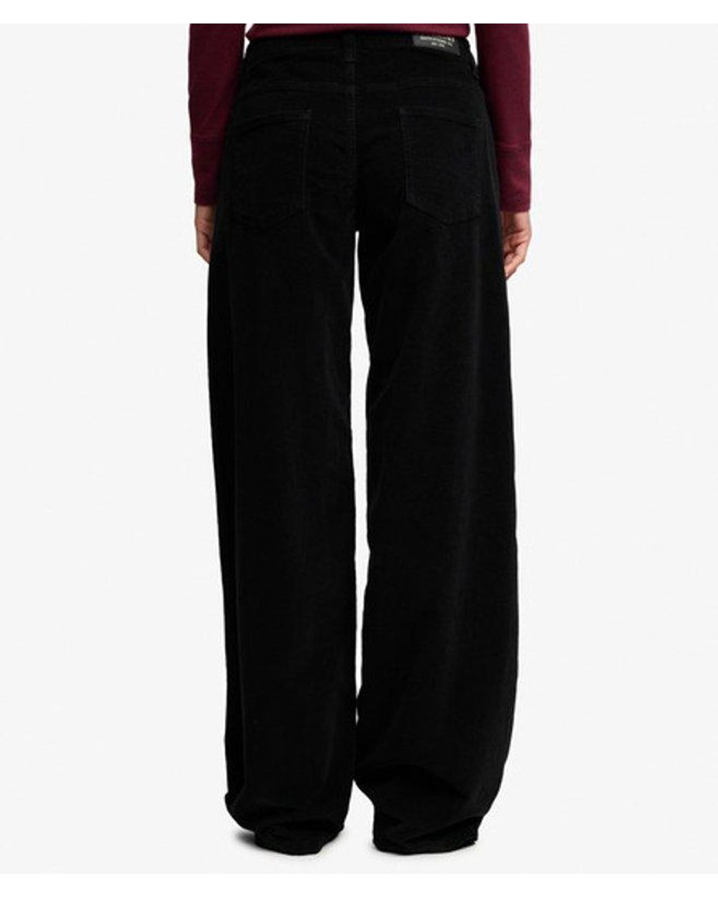 Superdry Red & Co Mid Rise baggy Corduroy Trousers