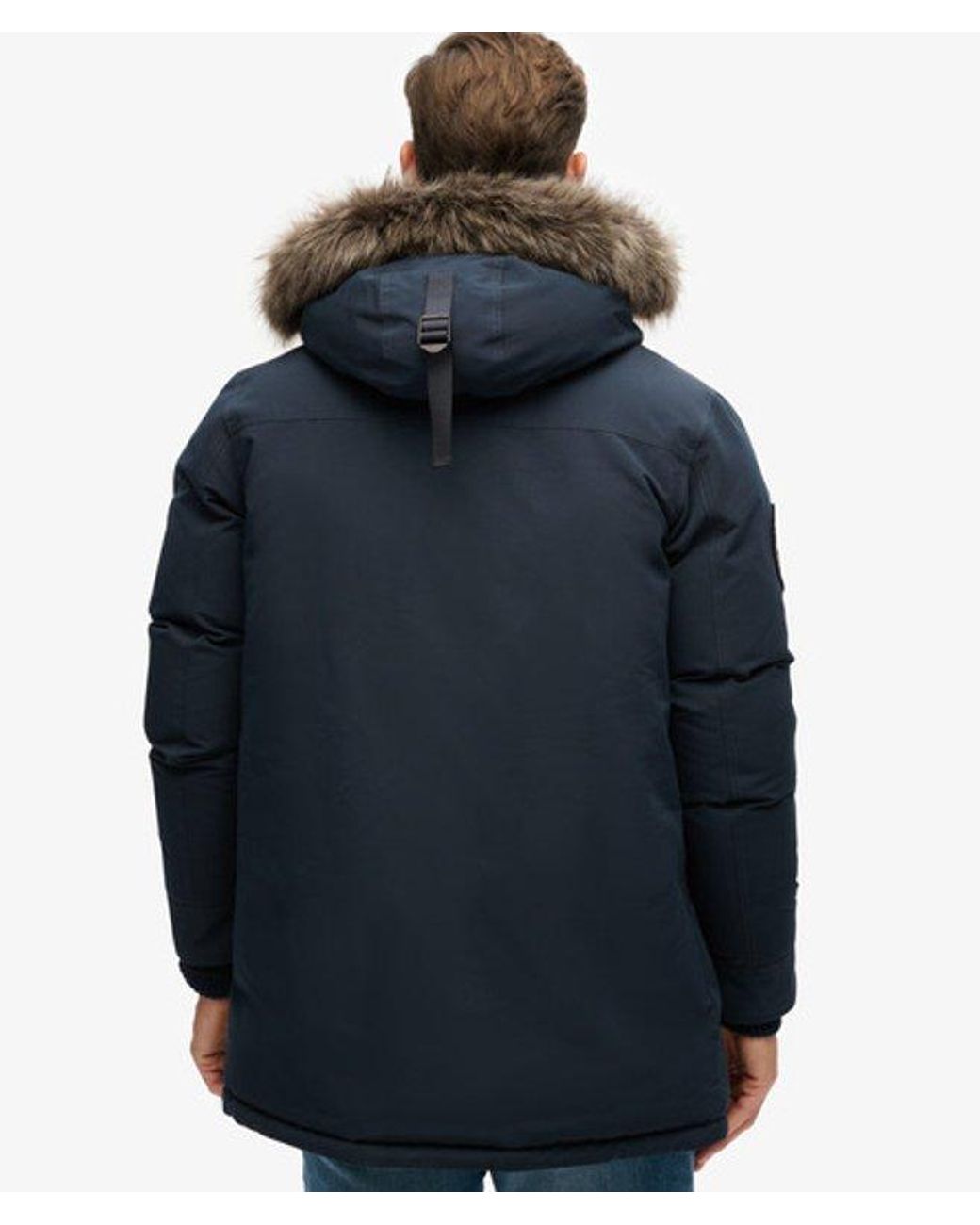 Superdry Blue & Co Everest Faux Fur Parka Jacket for men
