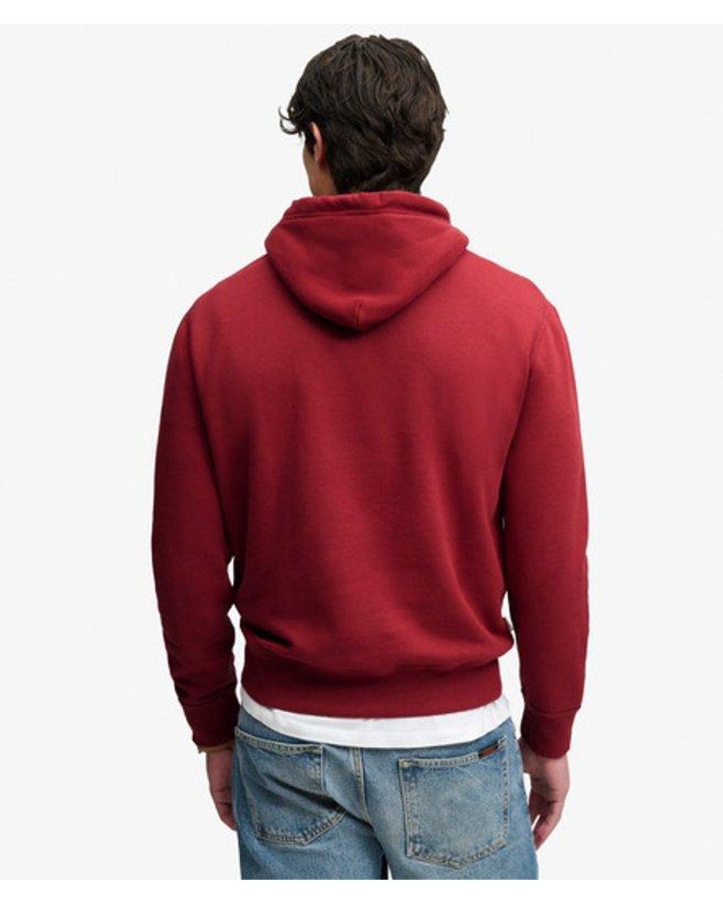 Superdry Red & Co Essential Logo Hoodie for men