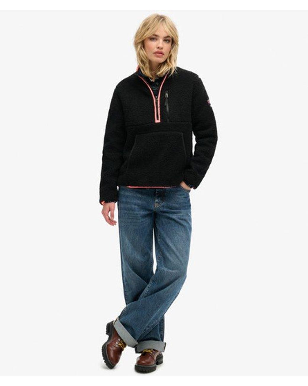 Superdry Black & Co Outdoor Half Zip Fleece