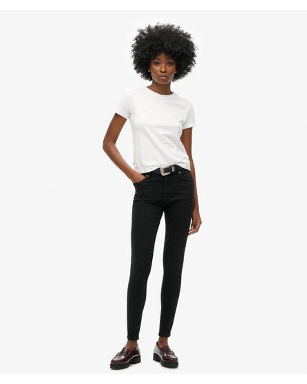 Superdry White & Co Organic Cotton Vintage Mid Rise Skinny Jeans