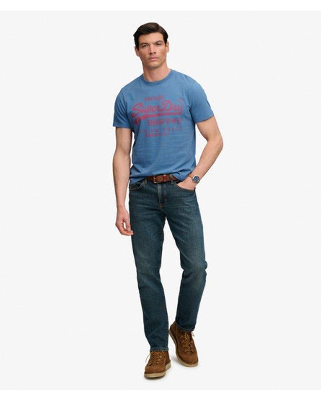 Superdry Blue & Co Vintage Logo Classic T-shirt for men