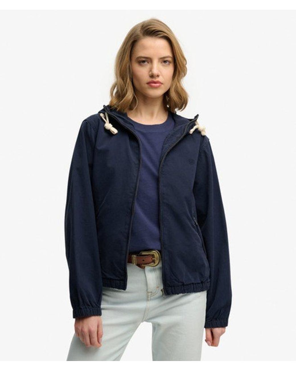 Superdry Blue & Co Hooded Washed Twill Jacket