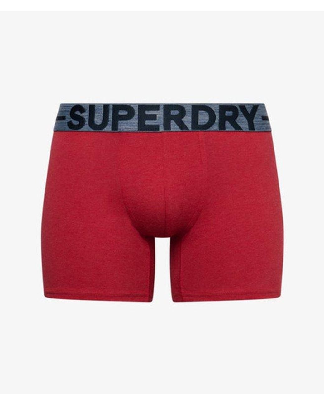Superdry Boxershort Drieverpakking in het Red voor heren