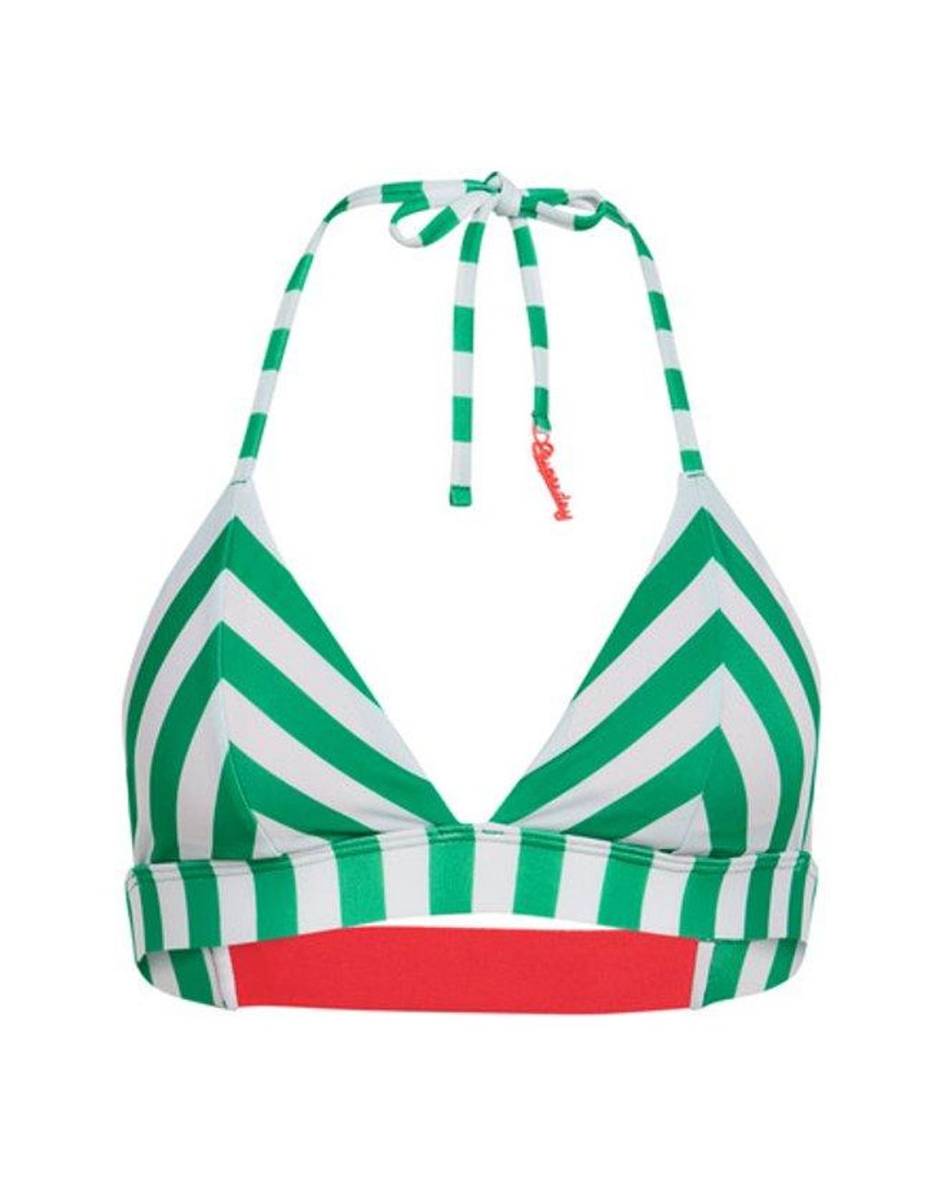 Superdry Pink & Co Stripe Triangle Bikini Top