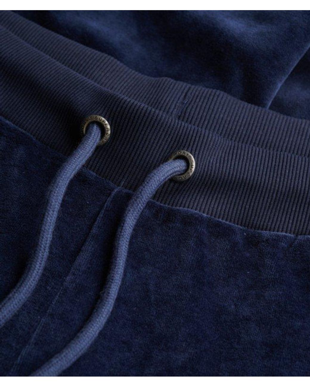 Superdry Blue & Co Velour Wide Leg joggers