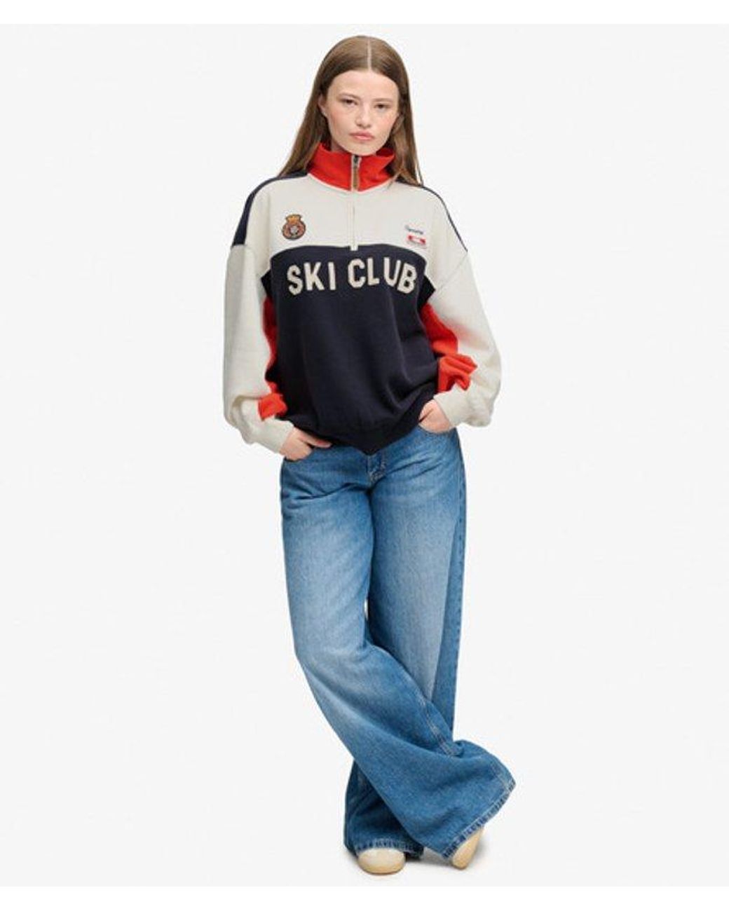 Superdry Black & Co Preppy Ski Half Zip
