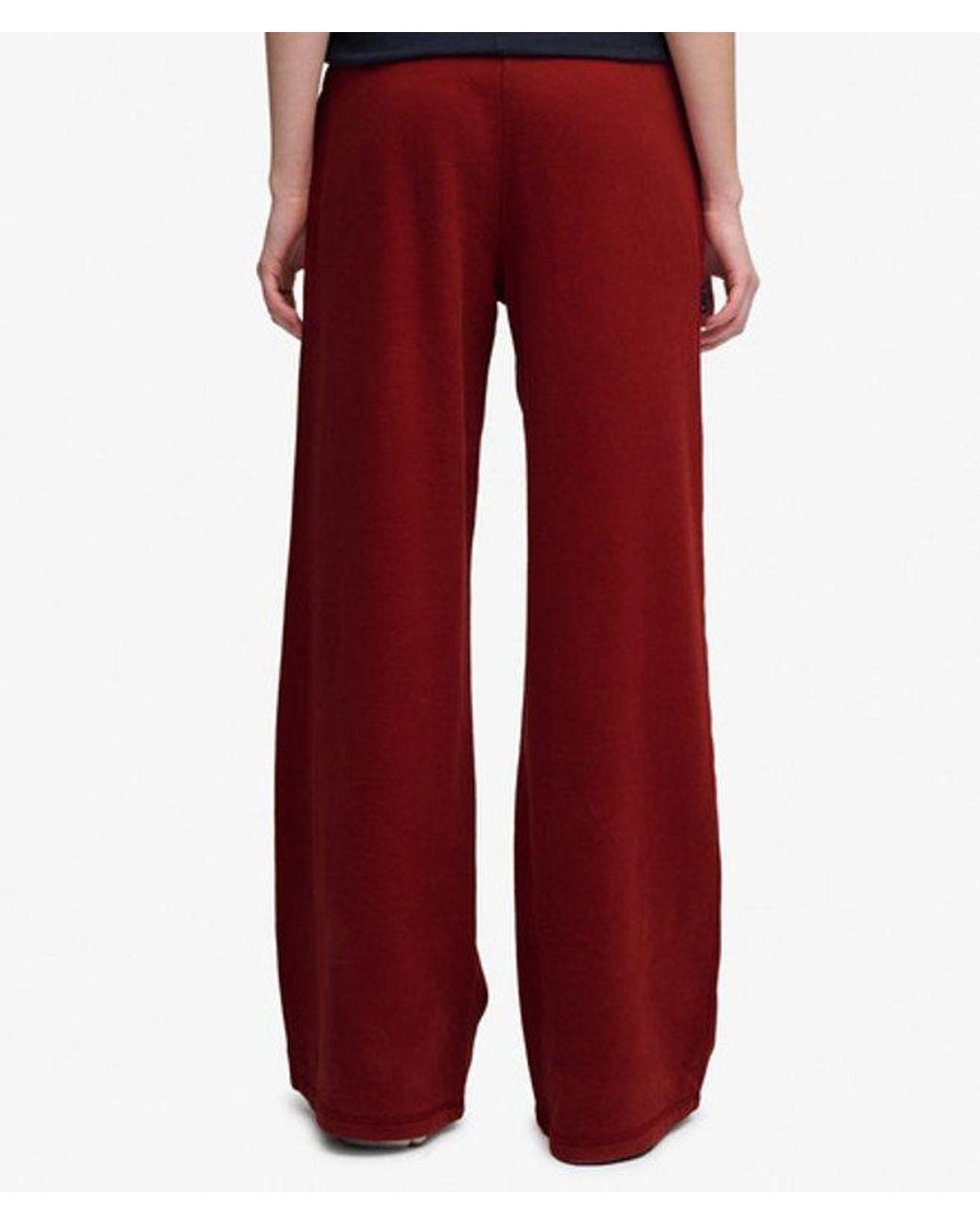 Superdry Essential Logo Wijde joggingbroek in het Red