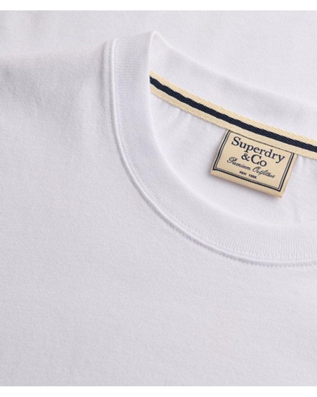 Superdry White & Co Logo Embroidered T-shirt for men