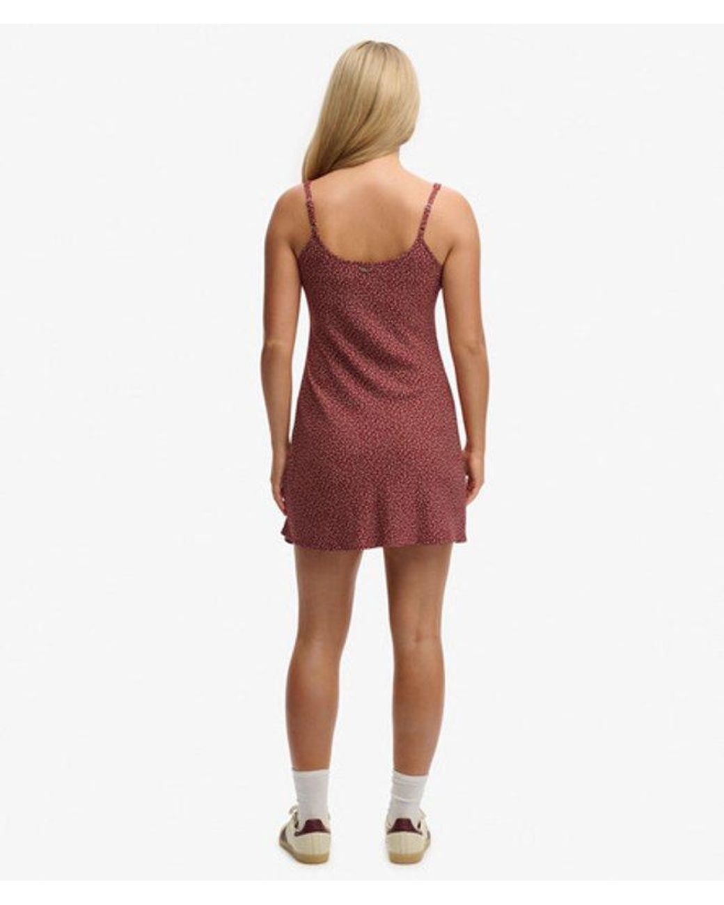 Superdry Red & Co Printed Cami Mini Dress