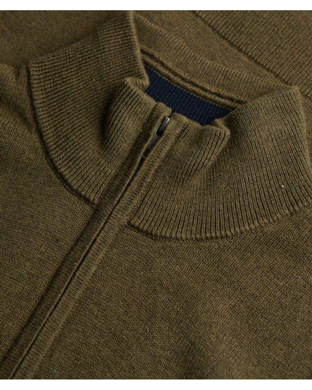 Superdry Green & Co Prep Essential Cotton Half Zip Jumper for men