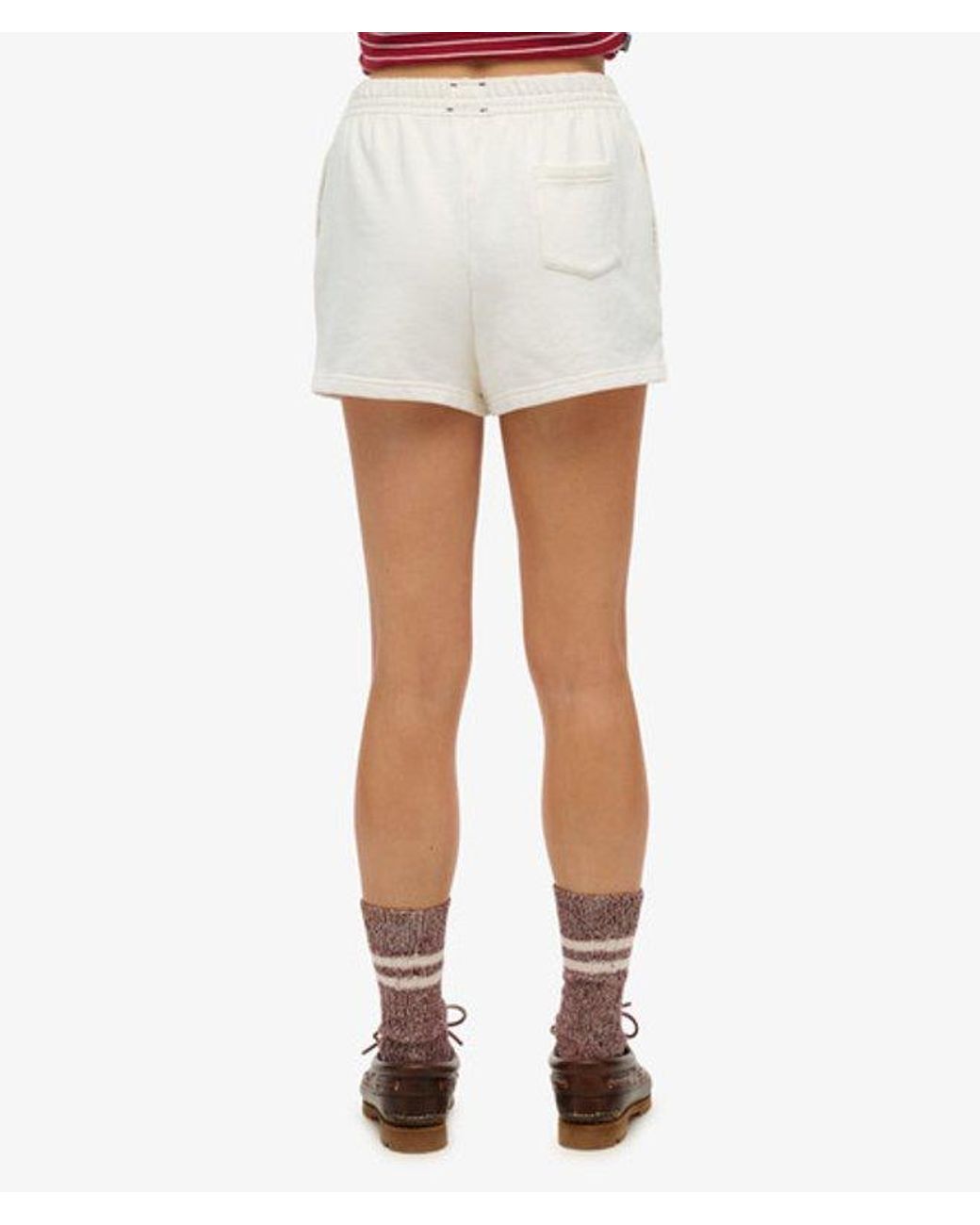 Superdry White & Co Athletic Essentials Tonal Embroidered Shorts