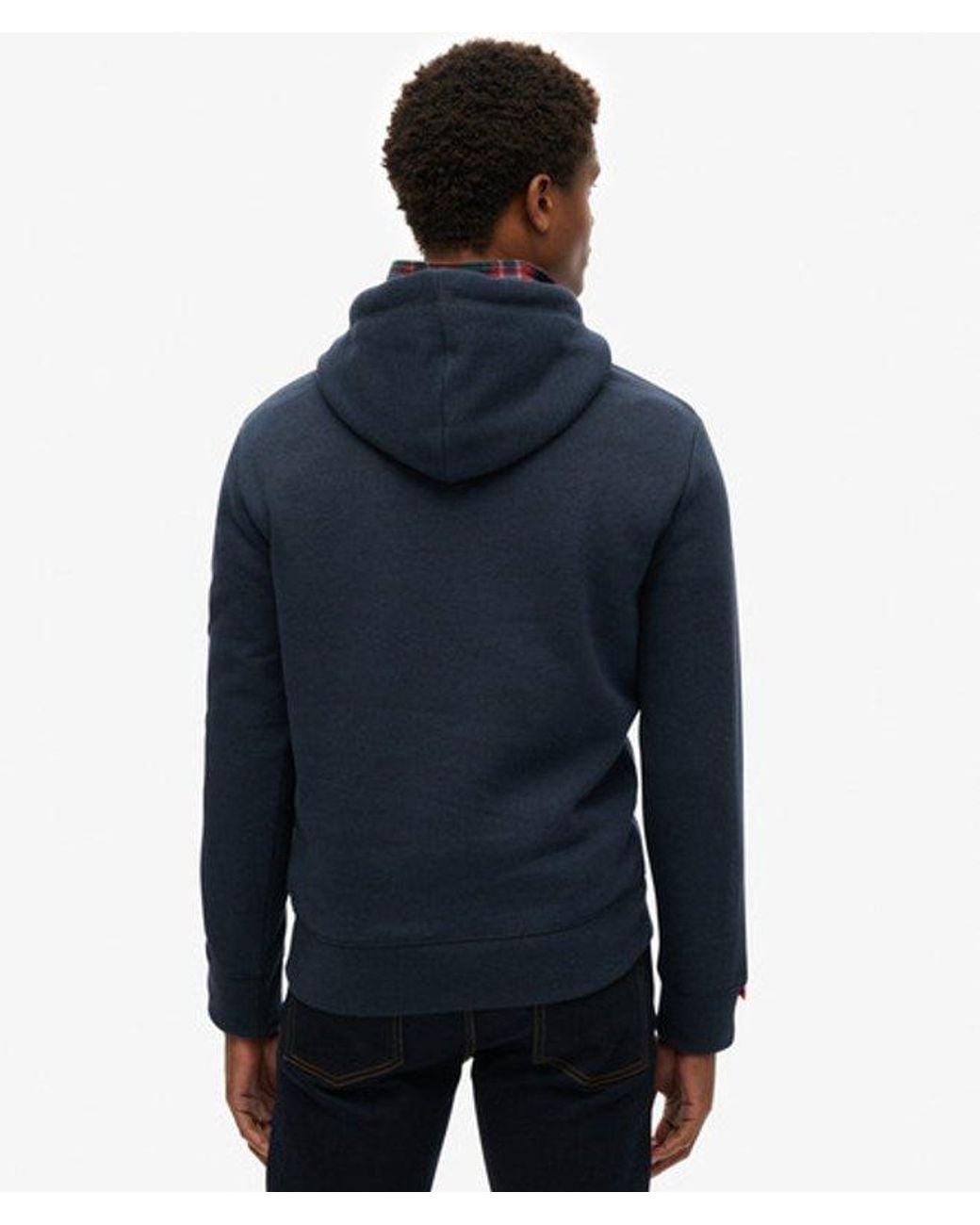 Superdry Heritage Hoodie Met Vintage Logo En Relaxte Pasvorm in het Blue voor heren