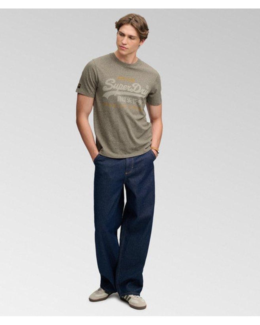 Superdry Gray & Co Vintage Logo Heritage Relaxed T-shirt for men