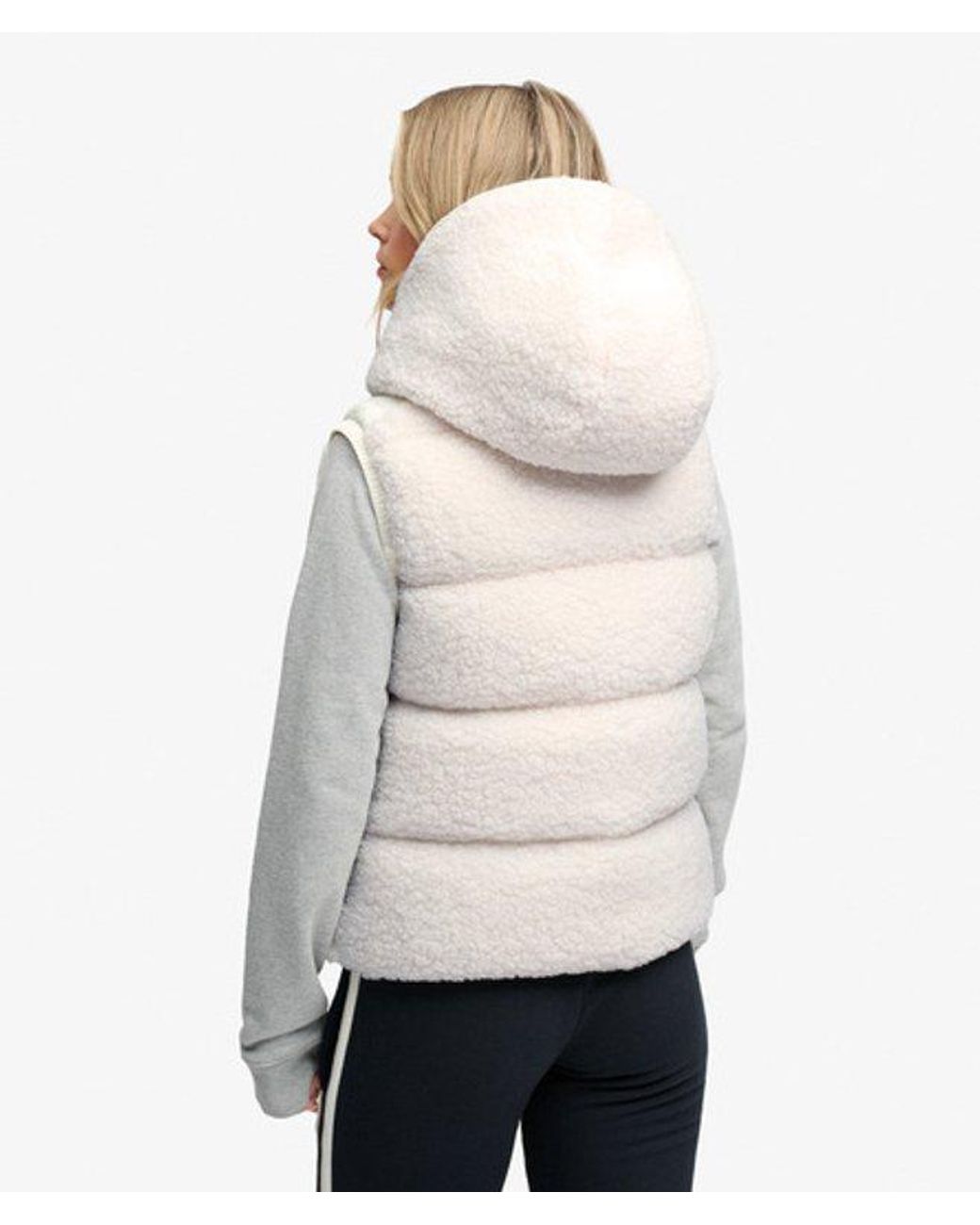 Superdry Natural & Co Borg Hooded Puffer Gilet