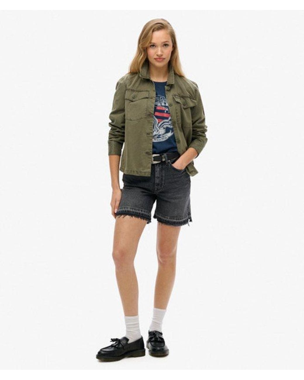 Superdry Blue Embellished Varsity Relaxed T-Shirt