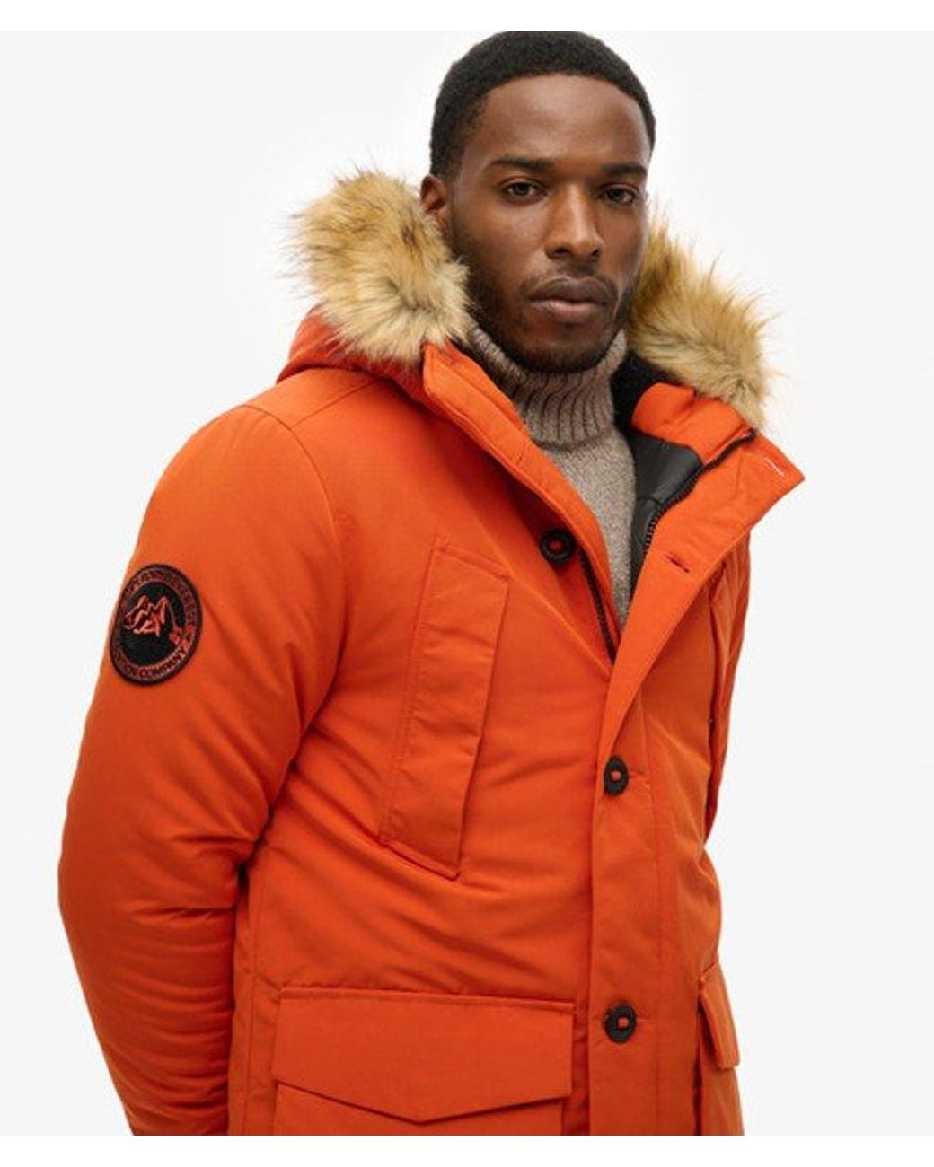 Superdry Orange & Co Everest Hooded Faux Fur Parka for men