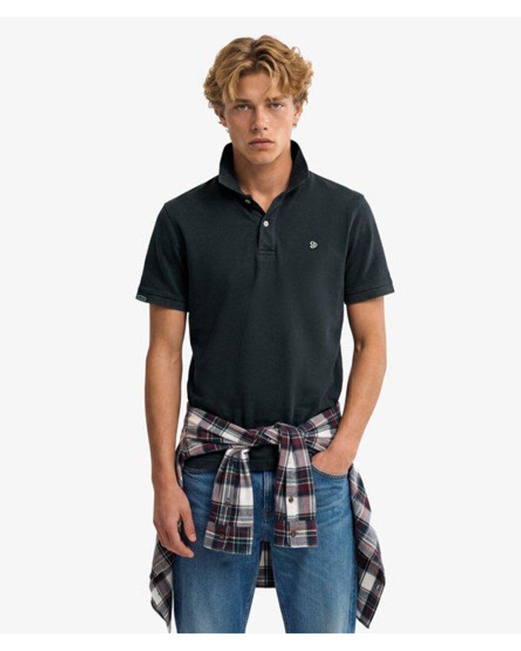 Superdry Blue & Co Vintage Destroy Polo Shirt for men