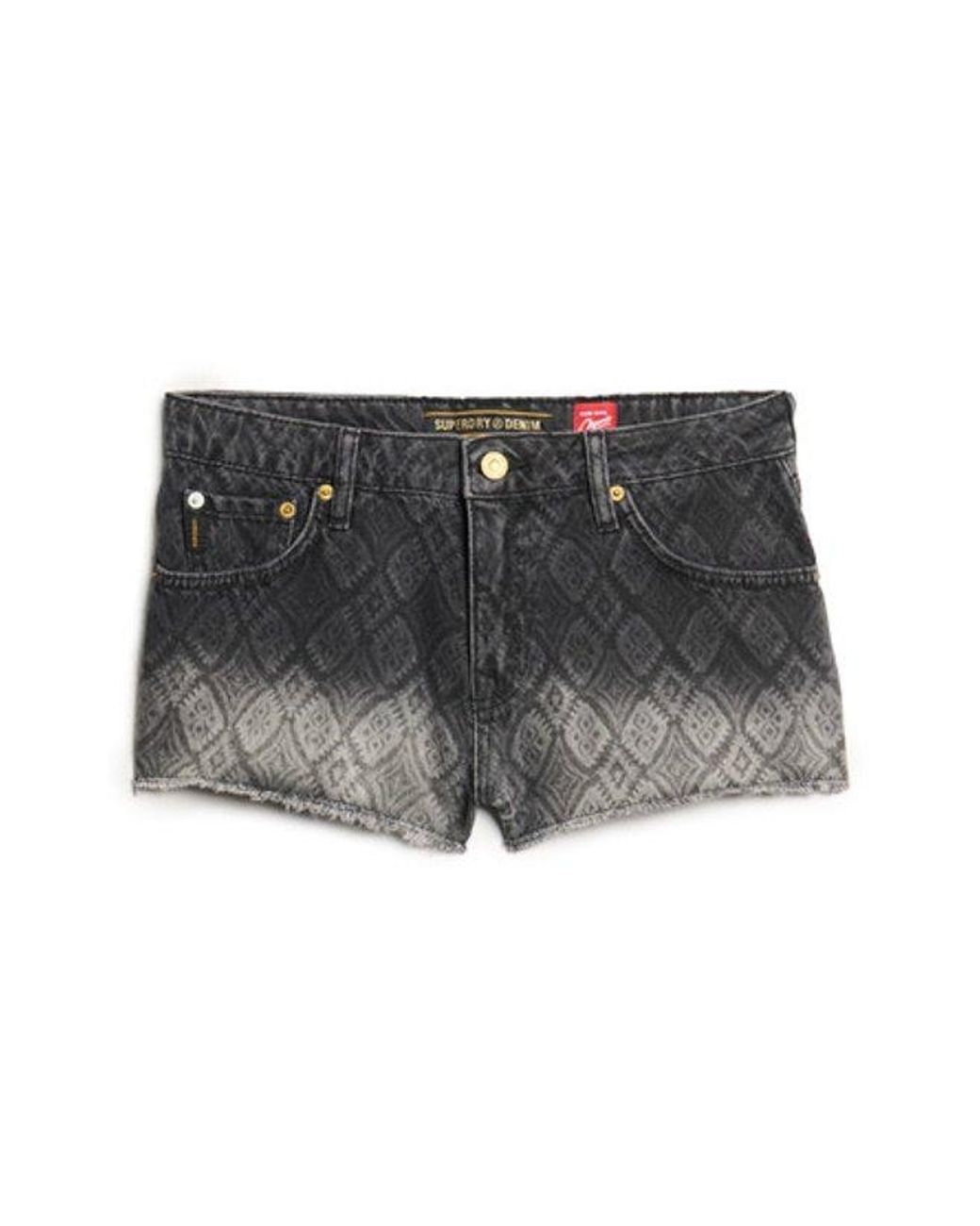 Superdry Black & Co Denim Hot Shorts