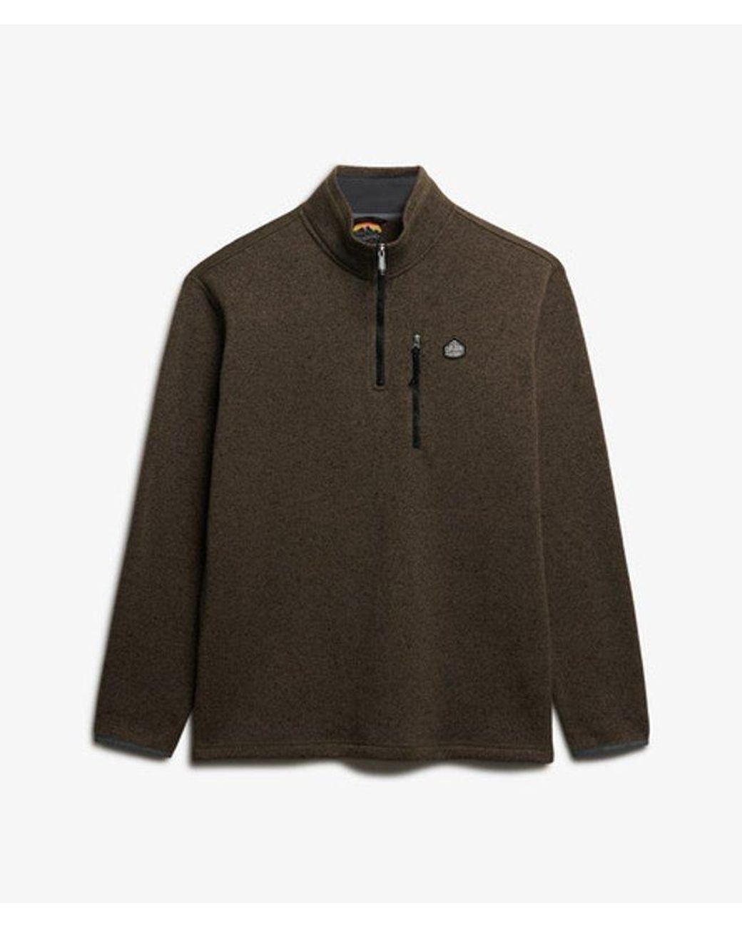 Superdry Black & Co Storm Fleece Half Zip Jumper for men
