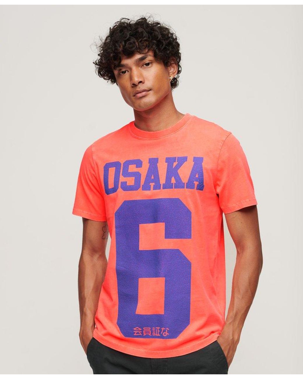 Superdry Osaka Neon T-shirt Met Grafische Print in het Rood voor heren |  Lyst NL