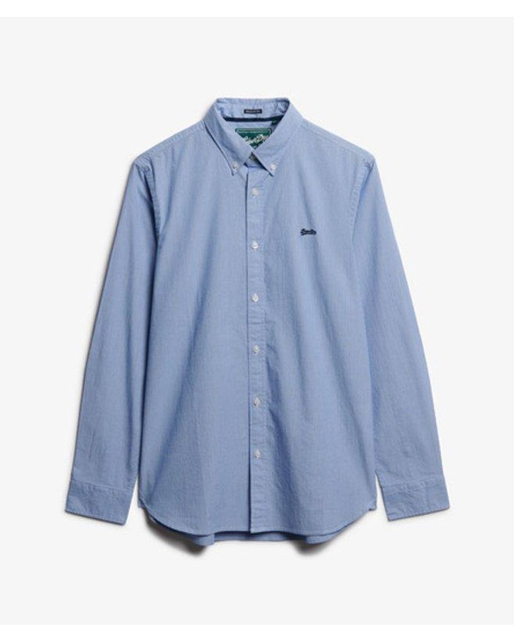 Superdry Blue & Co Essentials Tailored Lite Shirt for men