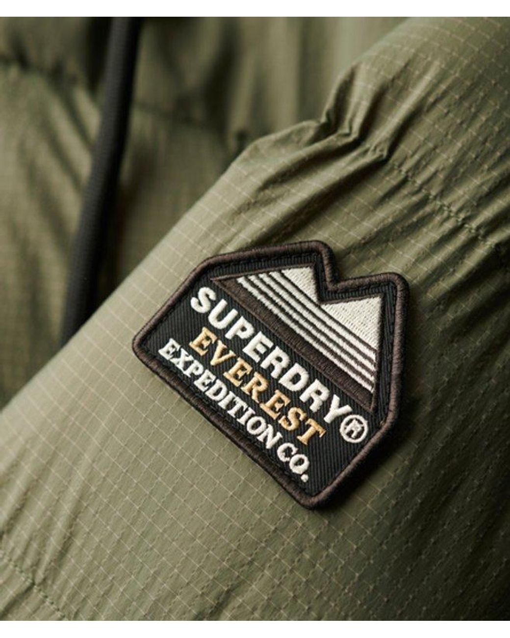 Superdry Green Rip-Stop Longline Puffer Coat