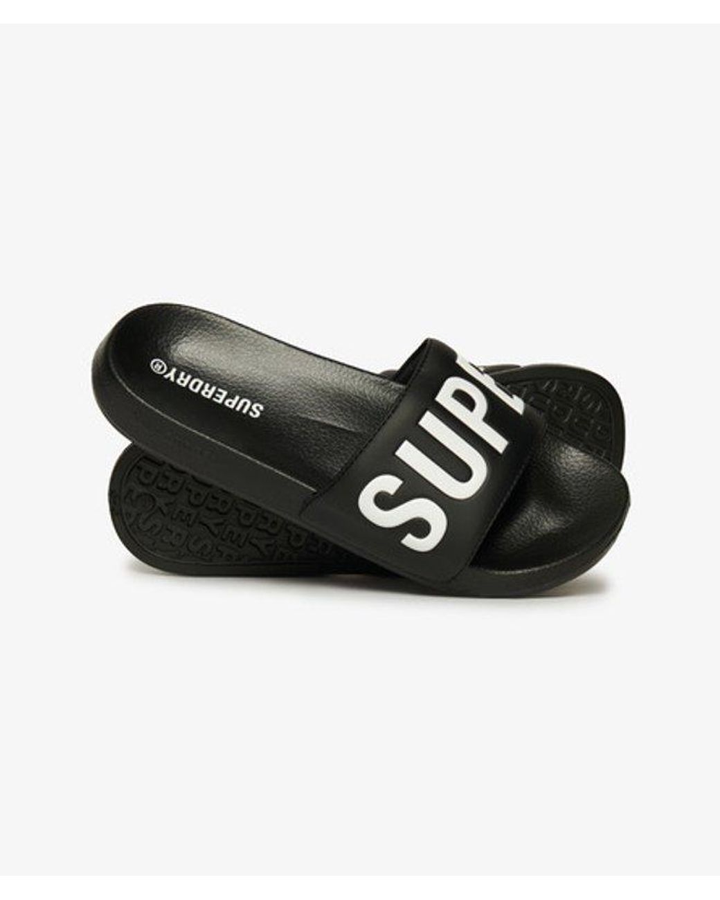 Superdry Black & Co Core Pool Sliders