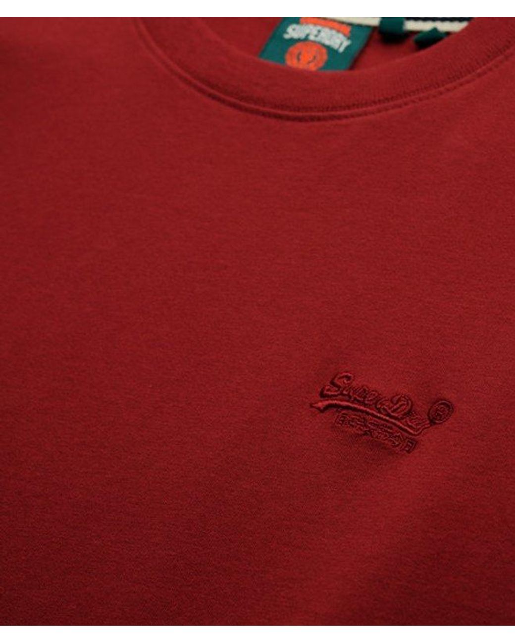 Superdry Red & Co Organic Cotton Essential Logo T-shirt for men