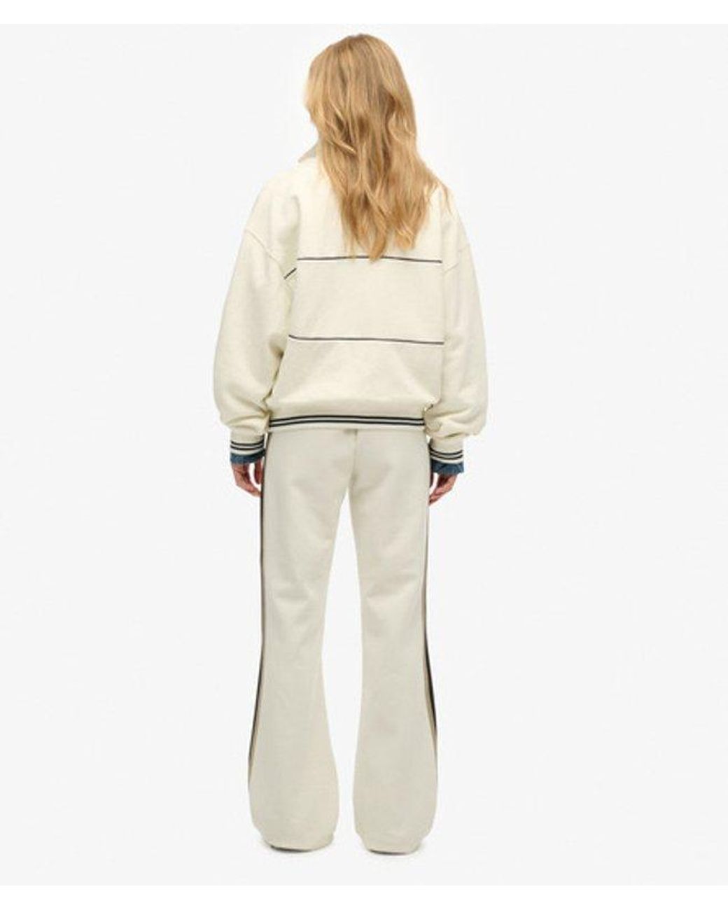 Superdry Studios Stripe Straight joggingbroek in het White