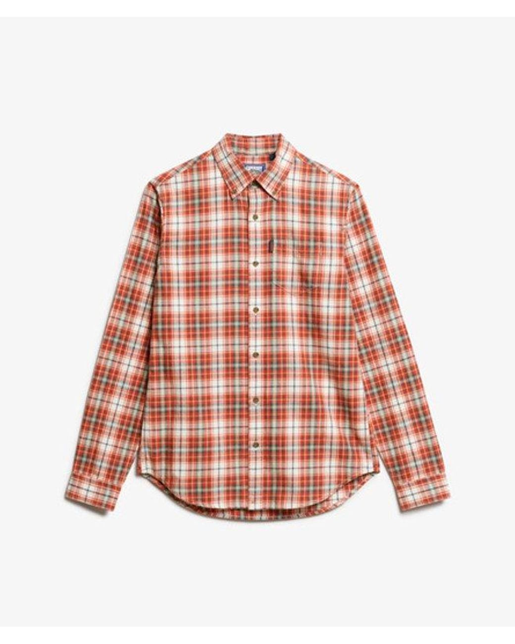 Superdry Red & Co Organic Cotton Vintage Check Shirt for men