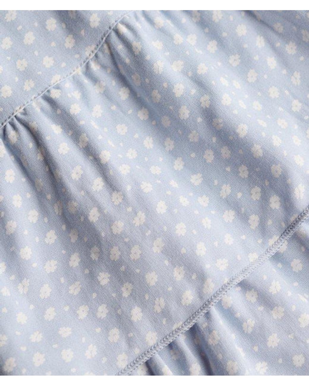 Superdry Blue & Co Printed Tiered Mini Skirt