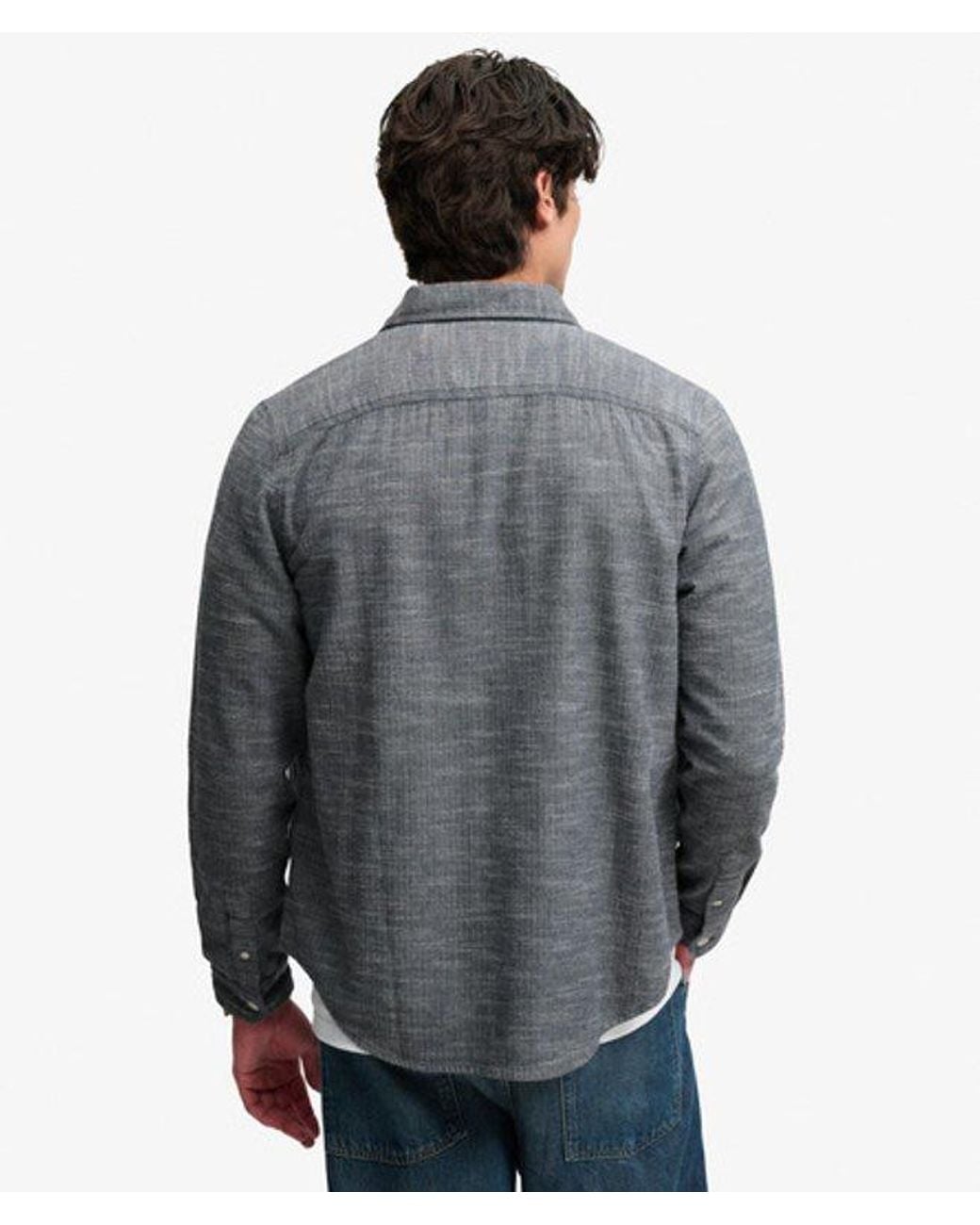 Superdry Gray & Co Herringbone Workwear Shirt for men