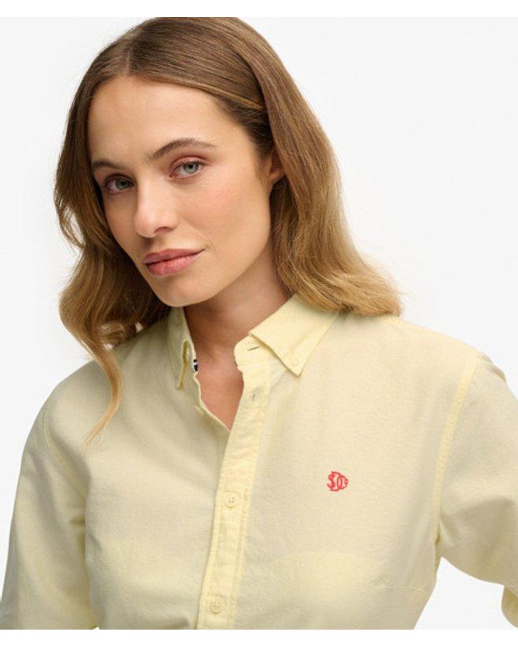Superdry Natural & Co Slim Oxford Button Down Long Sleeve Shirt