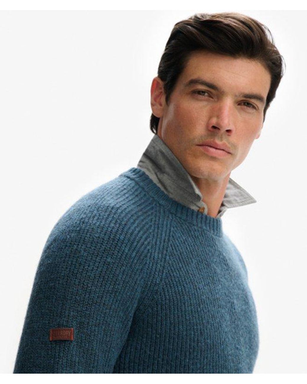 Superdry Blue & Co Chunky Raglan Jumper for men