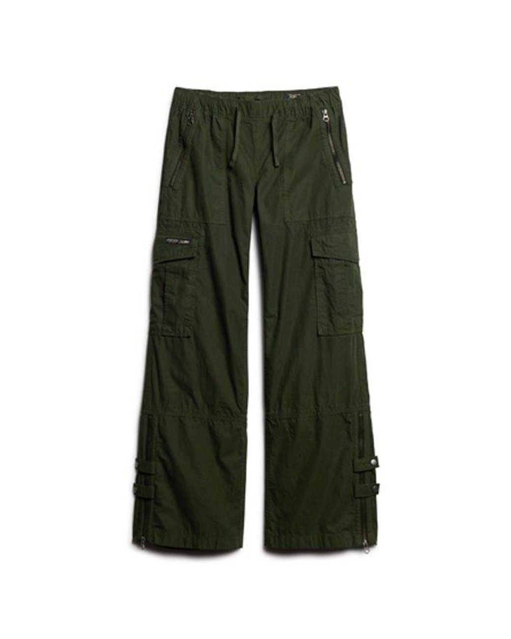 Superdry Green & Co Low Rise Wide Leg Cargo Pants