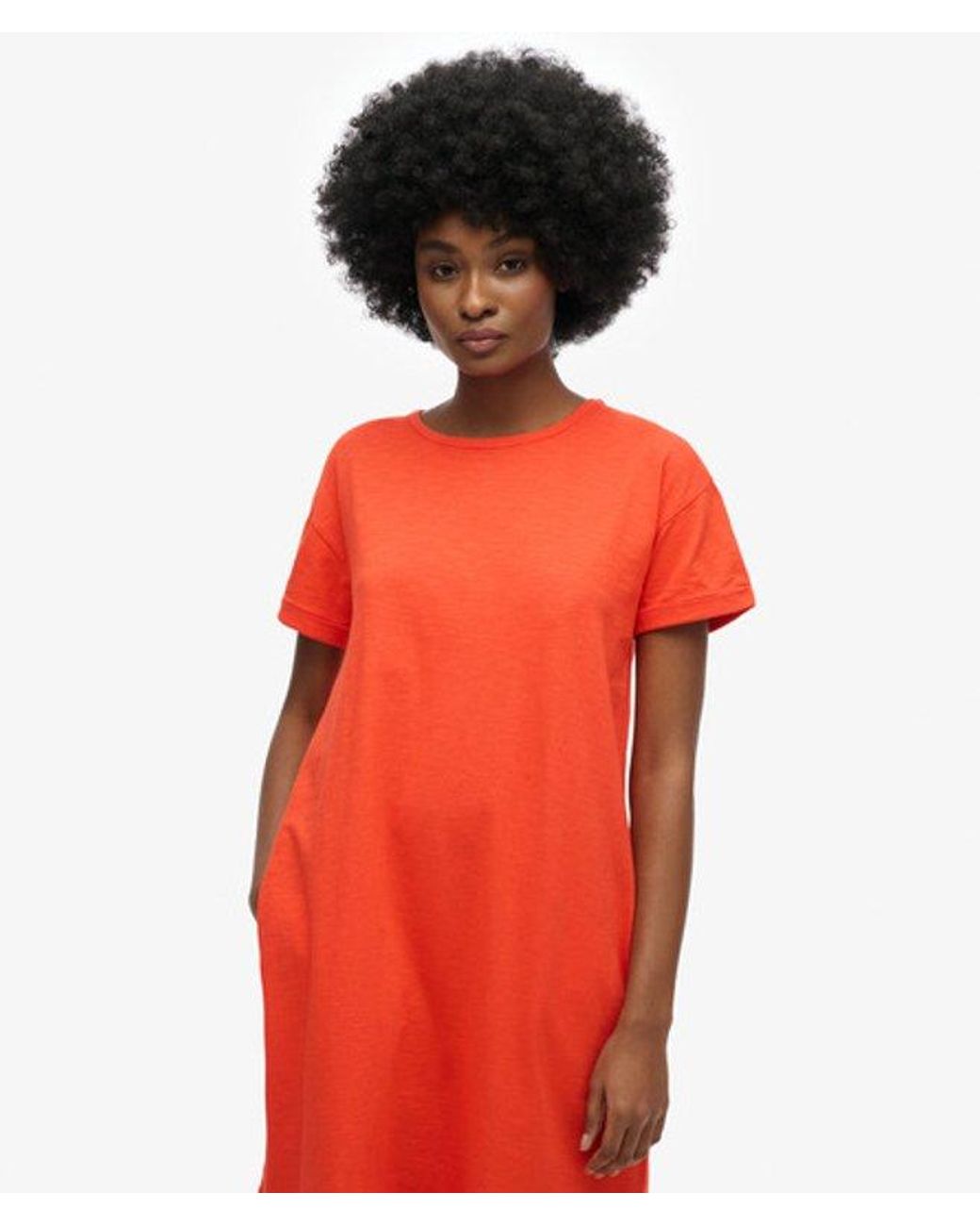 Superdry Red & Co Midi T-shirt Dress