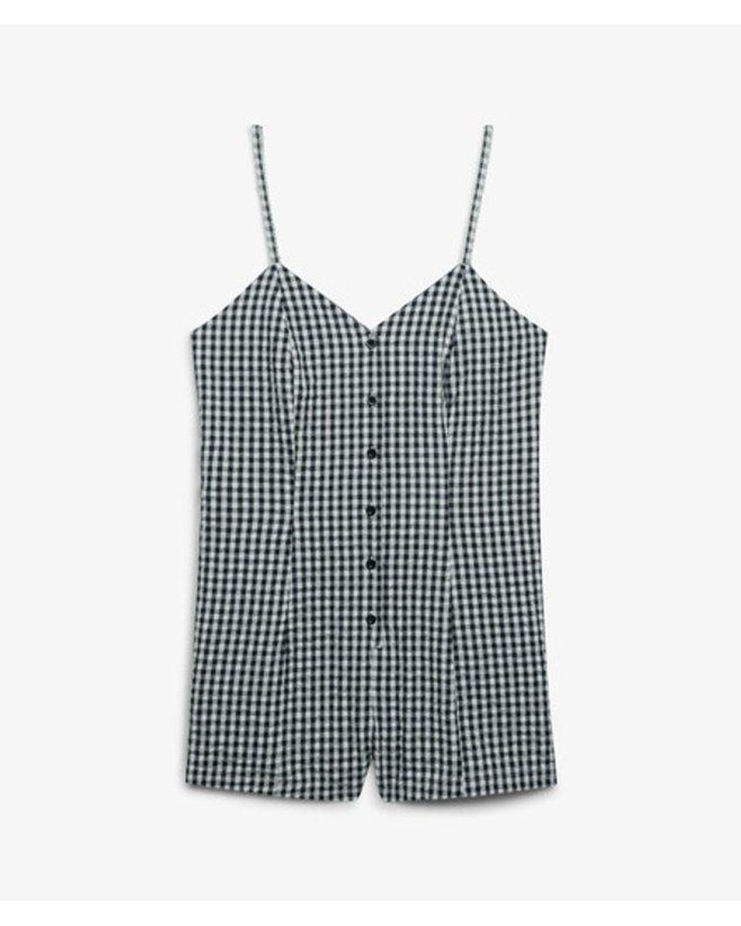 Superdry Blue & Co Gingham Cami Playsuit