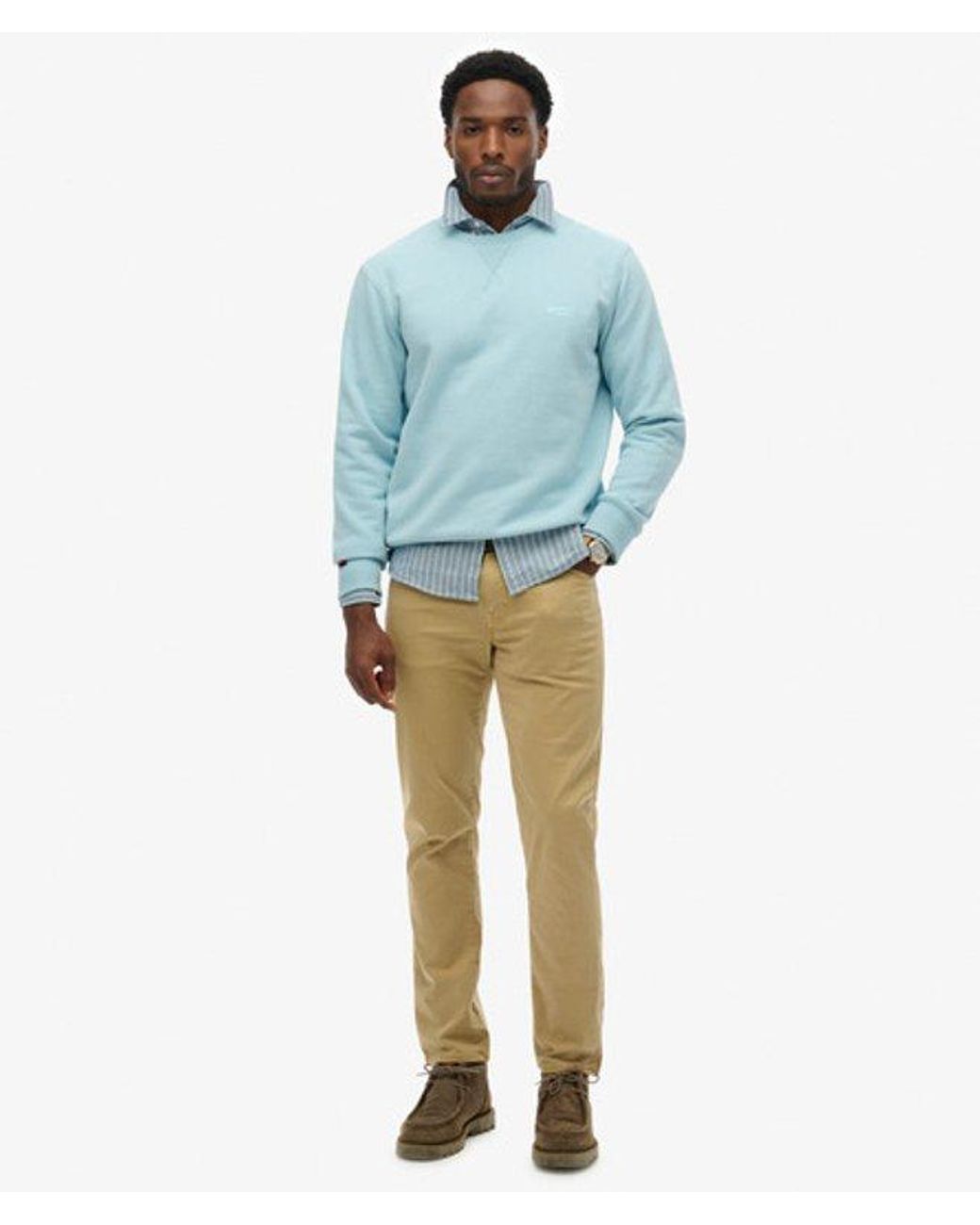 Superdry Blue & Co Essential Logo Crew Sweatshirt for men