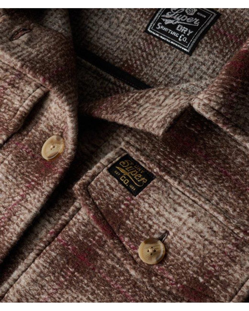 Superdry Brown Heavyweight Unlined Overshirt