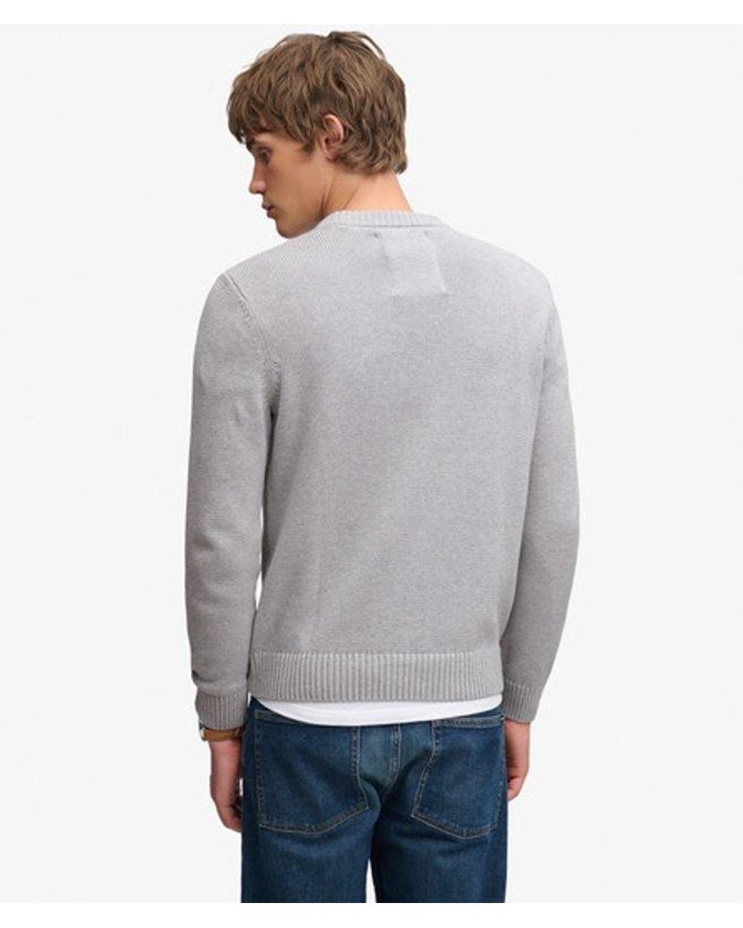 Superdry Gray & Co Preppy Cotton Jumper for men