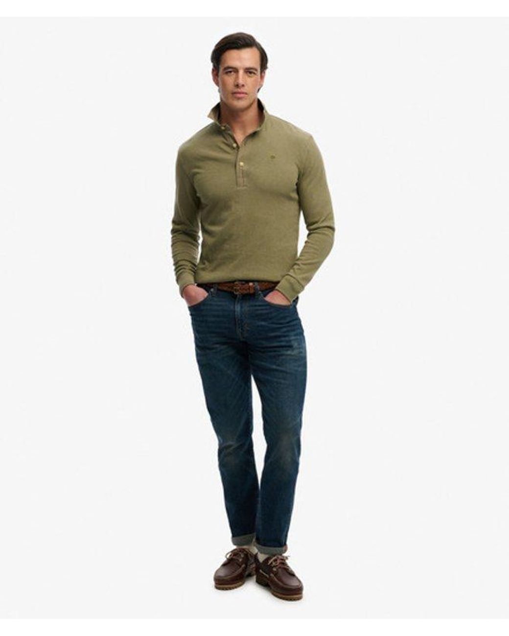 Superdry Green & Co Classic Preppy Long Sleeved Top for men