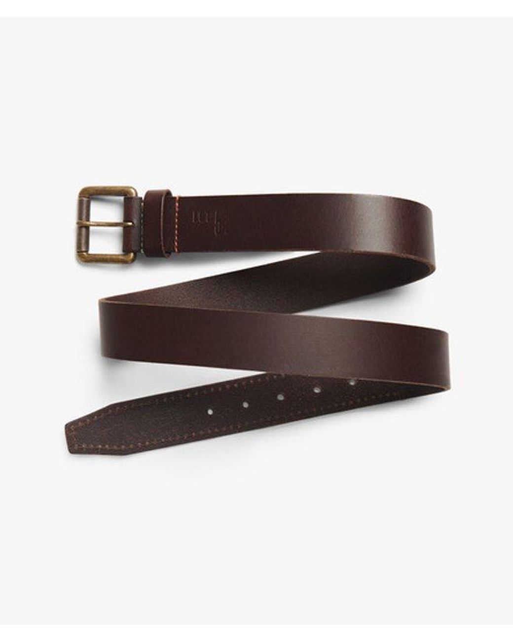 Superdry Brown Branded Buckle Goods Belt for men