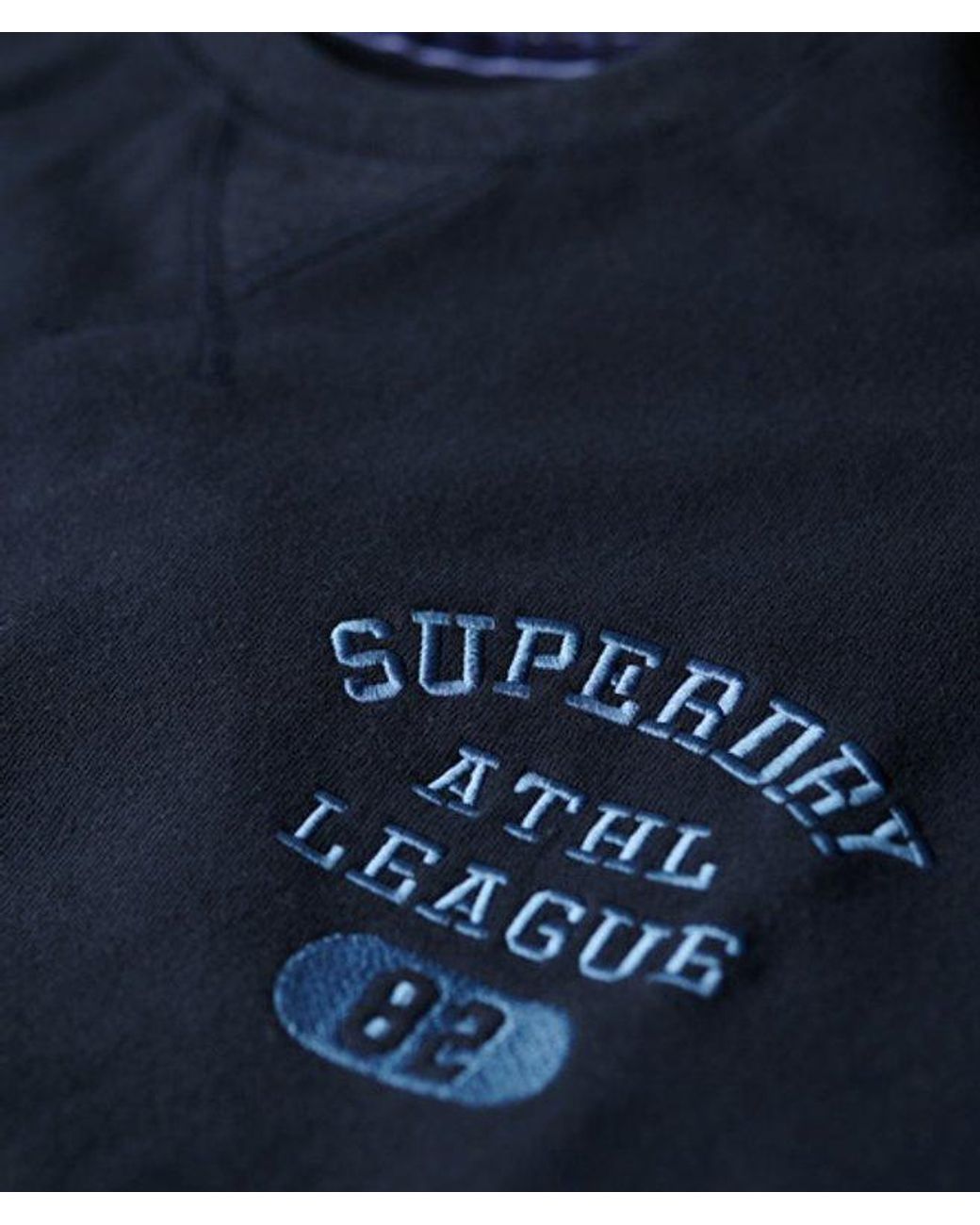 Superdry Black & Co Athletic Essentials Loose Crop Crew Sweatshirt