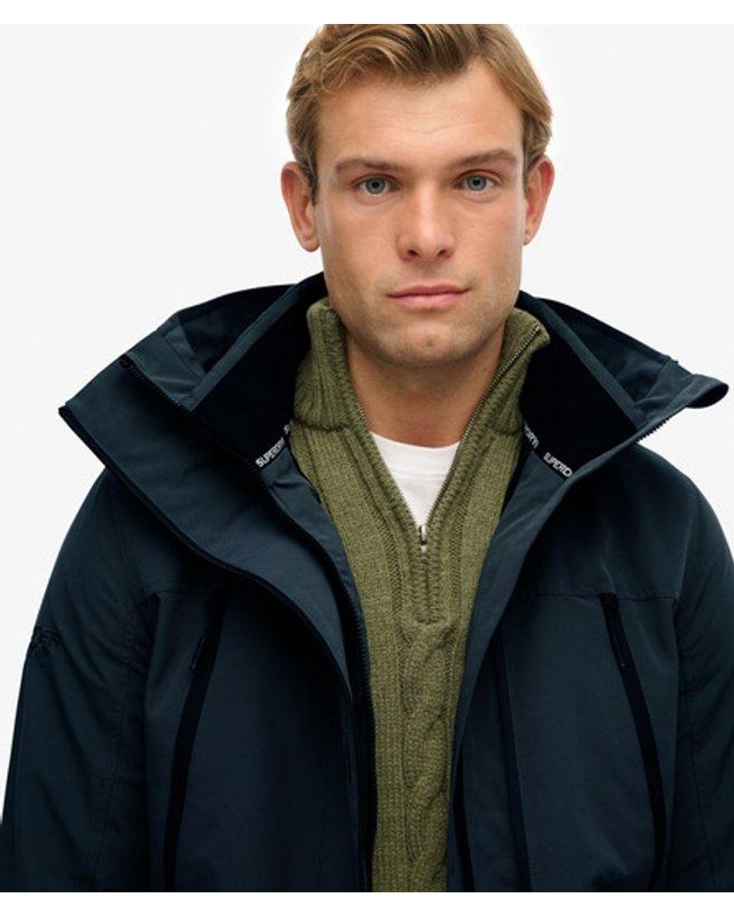 Superdry Colour Block Windbreaker Jas in het Blue voor heren
