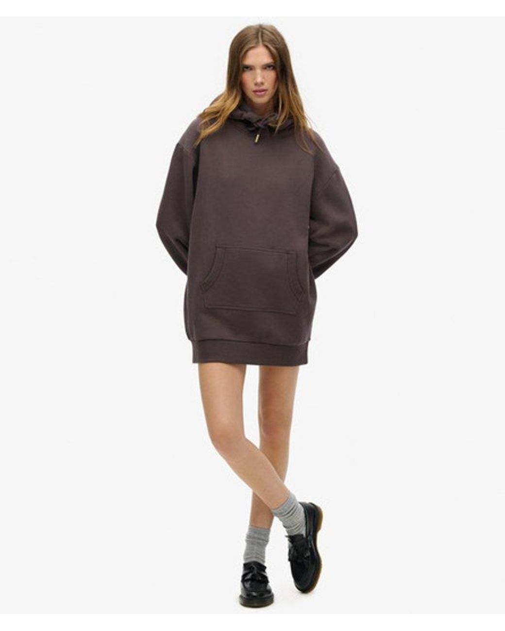 Superdry Gray & Co Tattoo Rhinestone Hoodie Dress